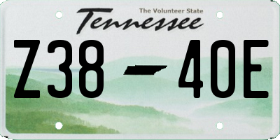 TN license plate Z3840E