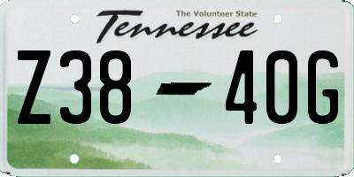 TN license plate Z3840G