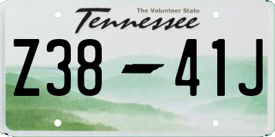 TN license plate Z3841J