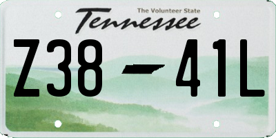 TN license plate Z3841L