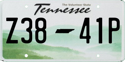 TN license plate Z3841P