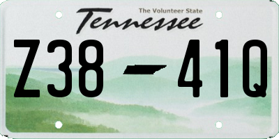 TN license plate Z3841Q