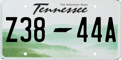 TN license plate Z3844A