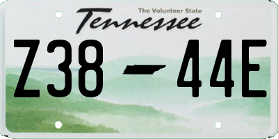 TN license plate Z3844E