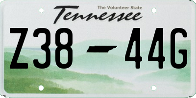 TN license plate Z3844G