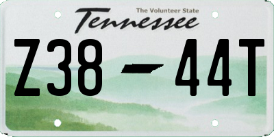 TN license plate Z3844T