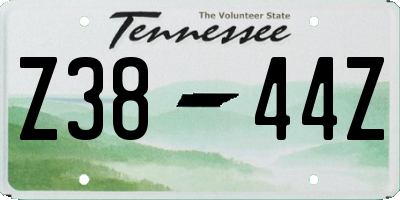 TN license plate Z3844Z