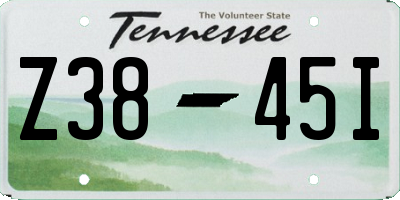 TN license plate Z3845I
