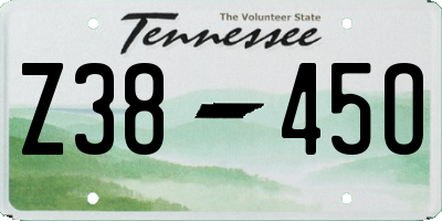 TN license plate Z3845O