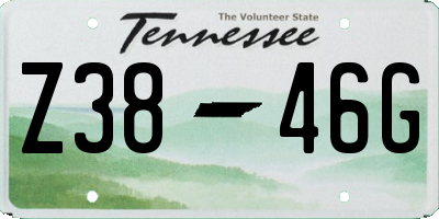 TN license plate Z3846G