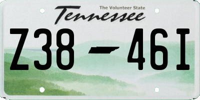TN license plate Z3846I