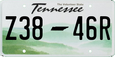 TN license plate Z3846R