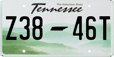 TN license plate Z3846T
