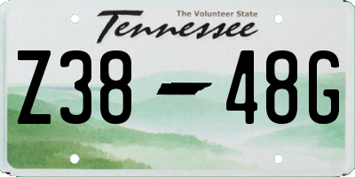 TN license plate Z3848G