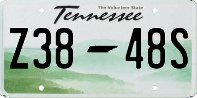 TN license plate Z3848S