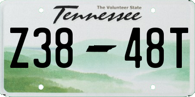 TN license plate Z3848T