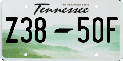TN license plate Z3850F