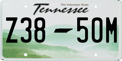 TN license plate Z3850M
