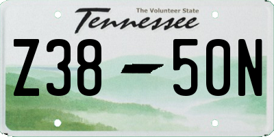 TN license plate Z3850N