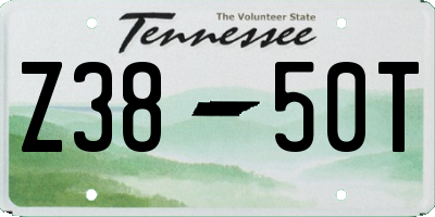 TN license plate Z3850T