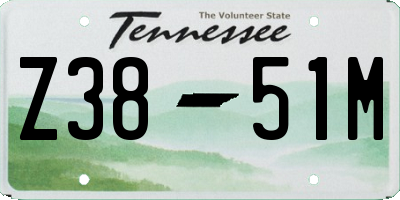 TN license plate Z3851M