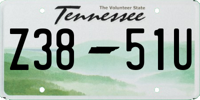 TN license plate Z3851U