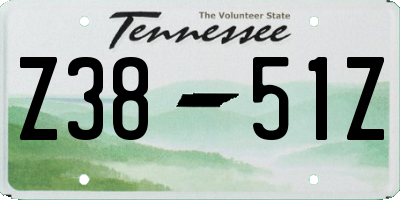 TN license plate Z3851Z