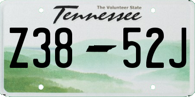 TN license plate Z3852J
