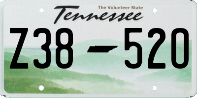 TN license plate Z3852O