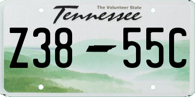 TN license plate Z3855C