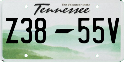 TN license plate Z3855V