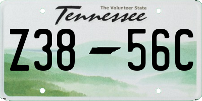 TN license plate Z3856C