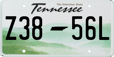 TN license plate Z3856L