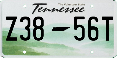 TN license plate Z3856T
