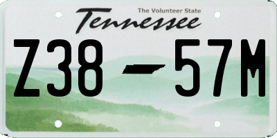 TN license plate Z3857M