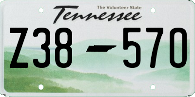 TN license plate Z3857O
