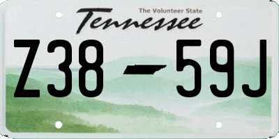 TN license plate Z3859J