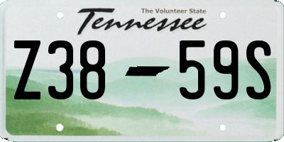 TN license plate Z3859S