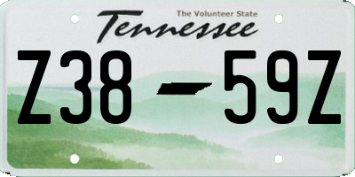 TN license plate Z3859Z