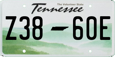 TN license plate Z3860E