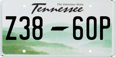TN license plate Z3860P