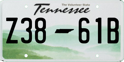 TN license plate Z3861B
