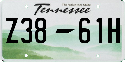 TN license plate Z3861H