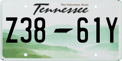 TN license plate Z3861Y