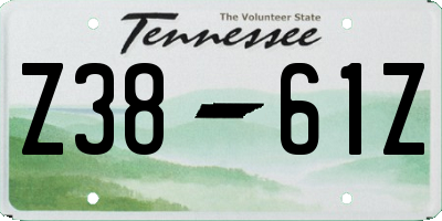 TN license plate Z3861Z
