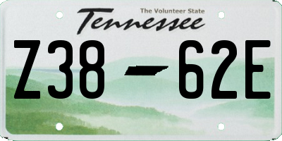TN license plate Z3862E