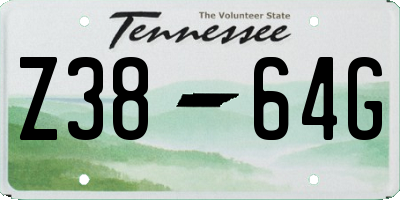 TN license plate Z3864G