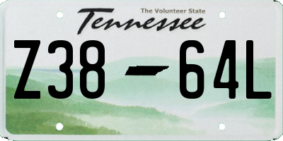 TN license plate Z3864L