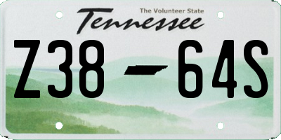 TN license plate Z3864S