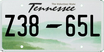 TN license plate Z3865L